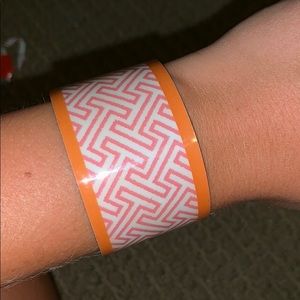 Pink and orange metal cuff
